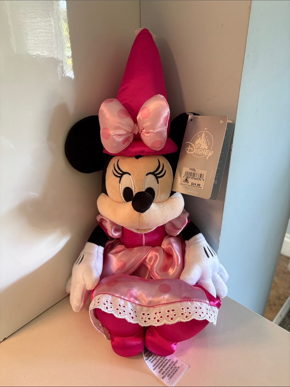 NWT Authentic Disney Parks Princess Minnie Mouse plush.